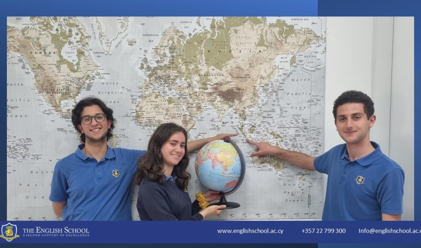 Three English School Students Selected to Represent Cyprus at the 19th Geographical Olympiad